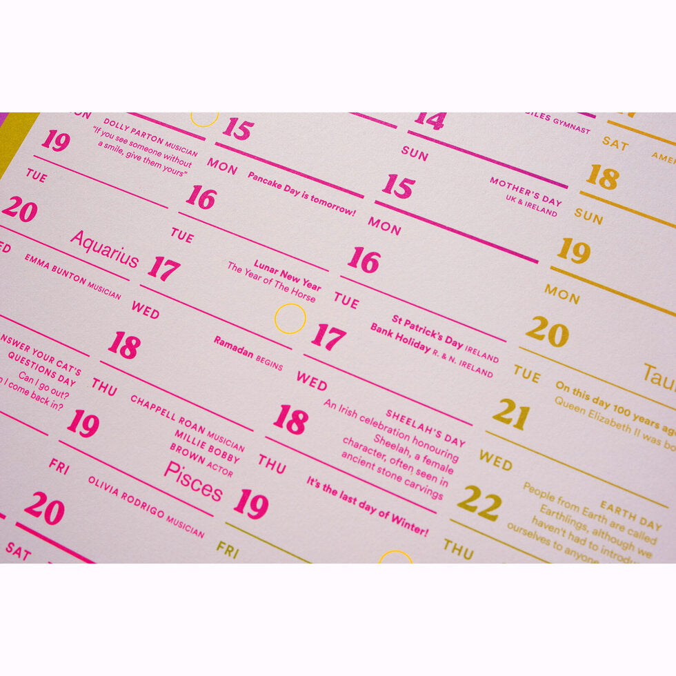Luckyday Press The Girl Power Wall Planner 2026