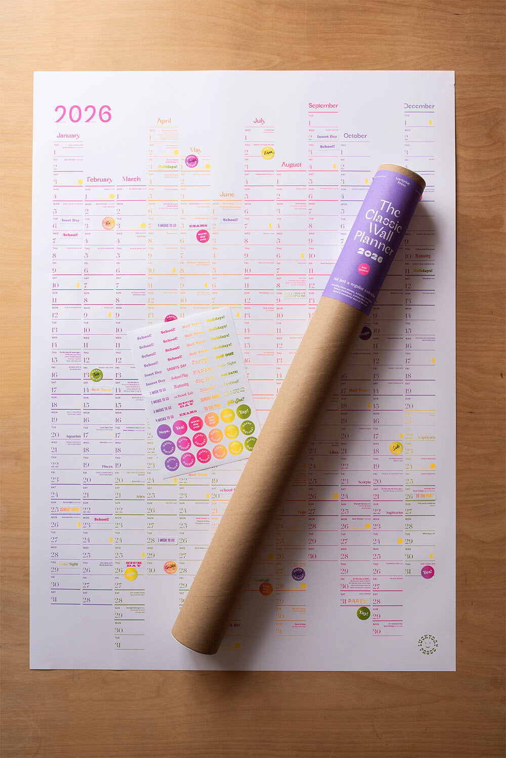 Luckyday Press The Girl Power Wall Planner 2026