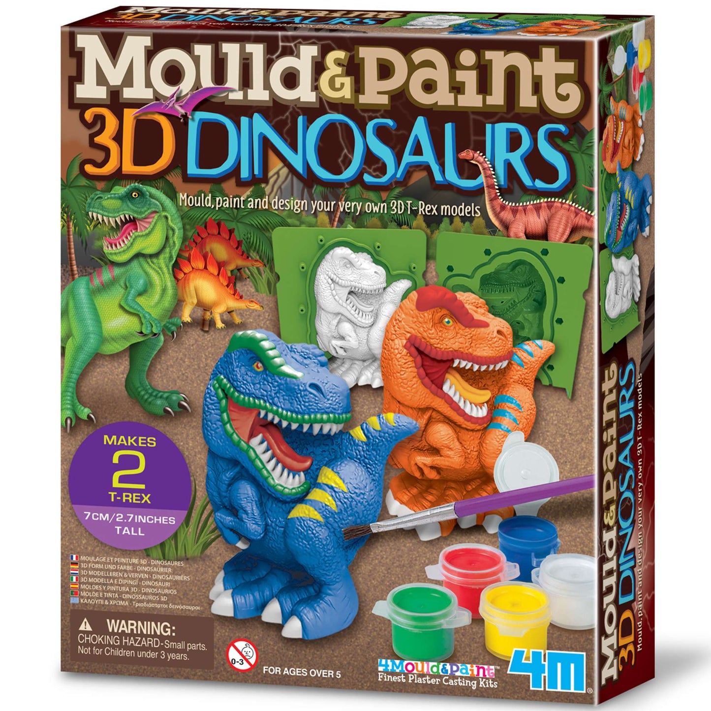 Bigjigs Mould & Paint - 3D Dinosaurs