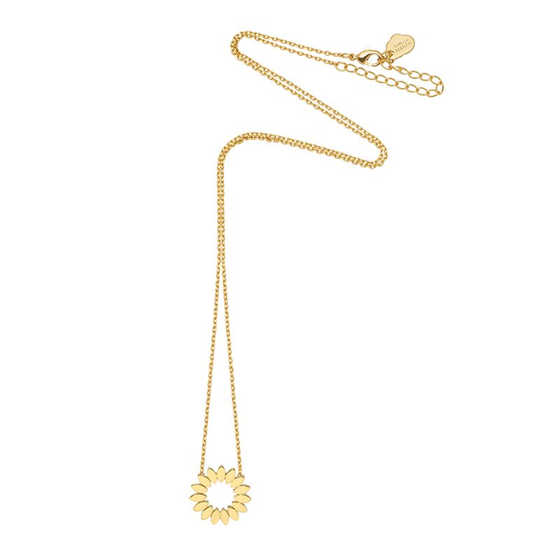 Estella Bartlett Modern Floral Necklace - Gold Plated