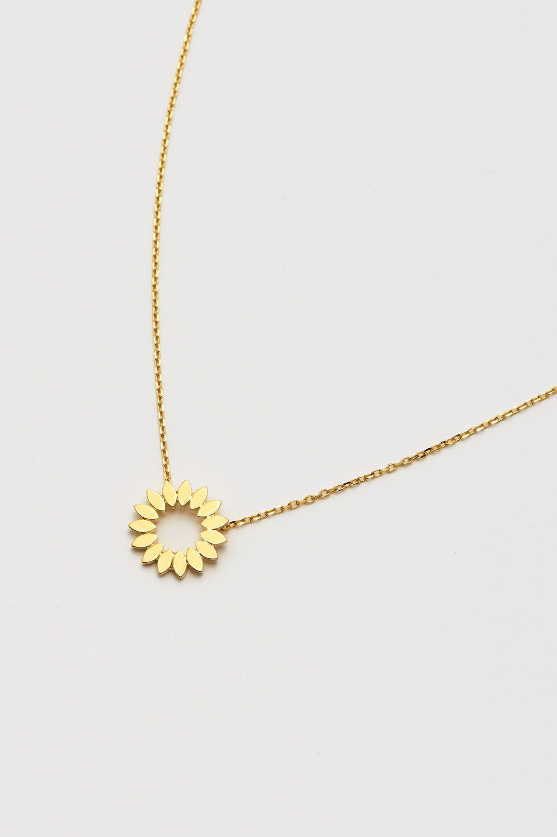 Estella Bartlett Modern Floral Necklace - Gold Plated