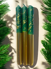 The Colour Emporium CHRISTMAS TREE FARM Dip Dye Dinner Candle Trio