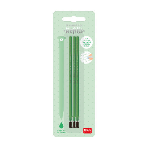 Legami Refill Eraseable Pen Refill Set - Green
