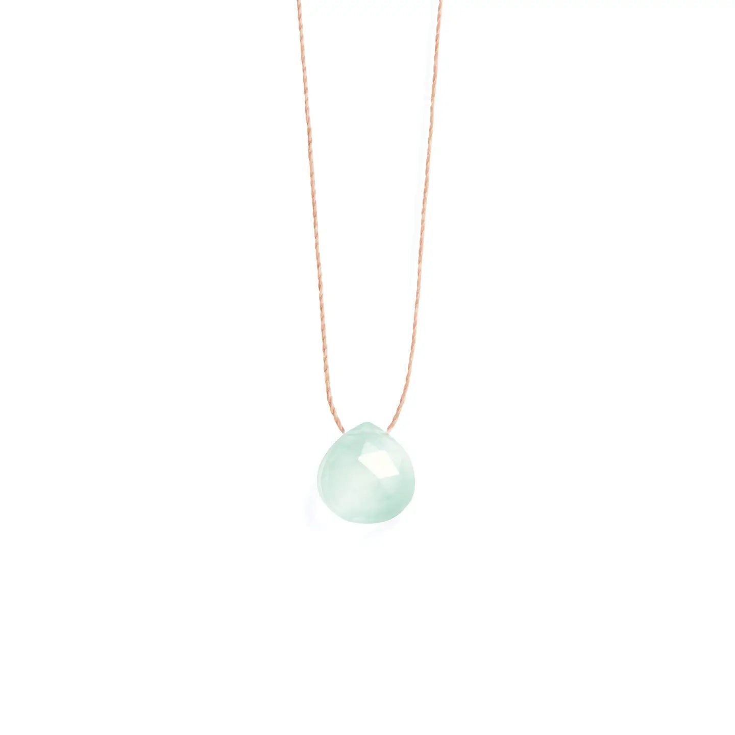Wanderlustlife Jewellery - Sea Glass Chalcedony Fine Cord Necklace