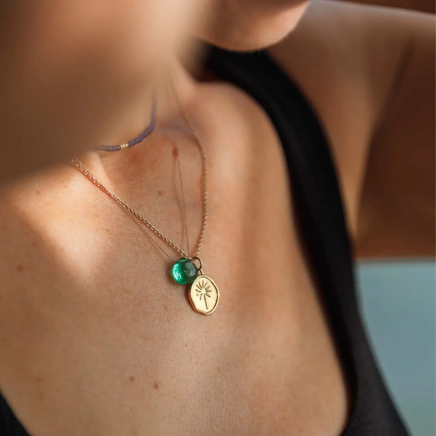 Wanderlustlife Jewellery - Seafoam Green Quartz Fine Cord Necklace