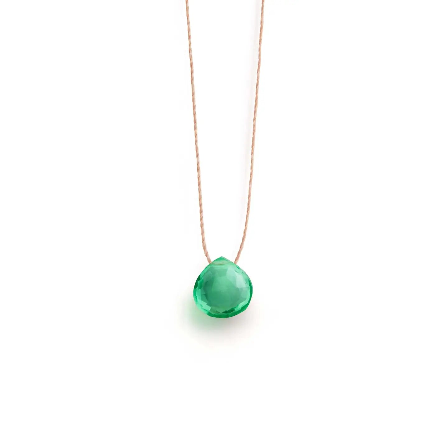 Wanderlustlife Jewellery - Seafoam Green Quartz Fine Cord Necklace
