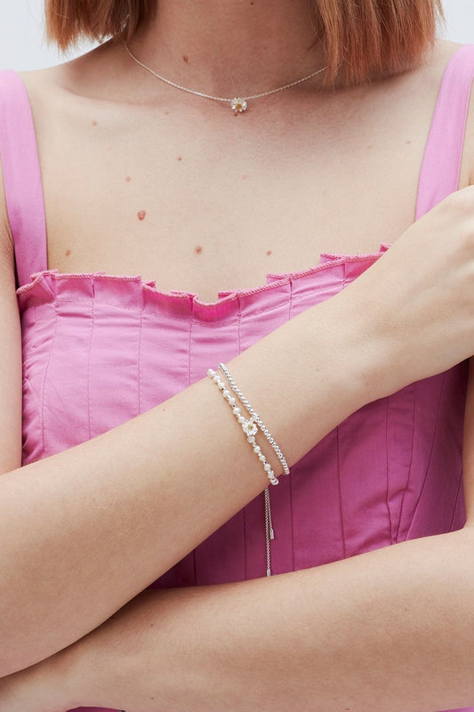 Estella Bartlett Wildflower Sienna Bracelet - Silver Platedh