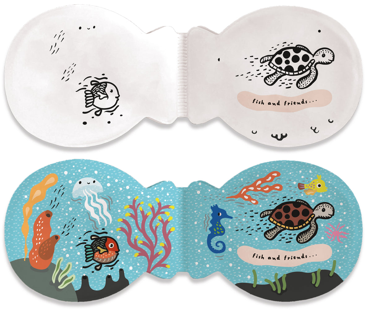 Wee Gallery Colour Change Bath Books - Fish & Friends