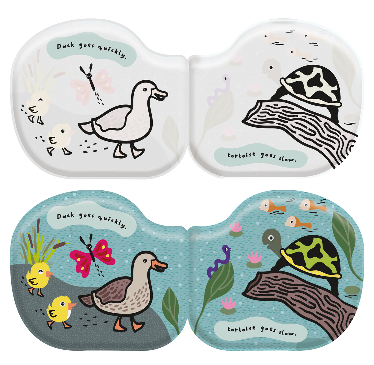 Wee Gallery Colour Change Bath Books - Duck & Friends