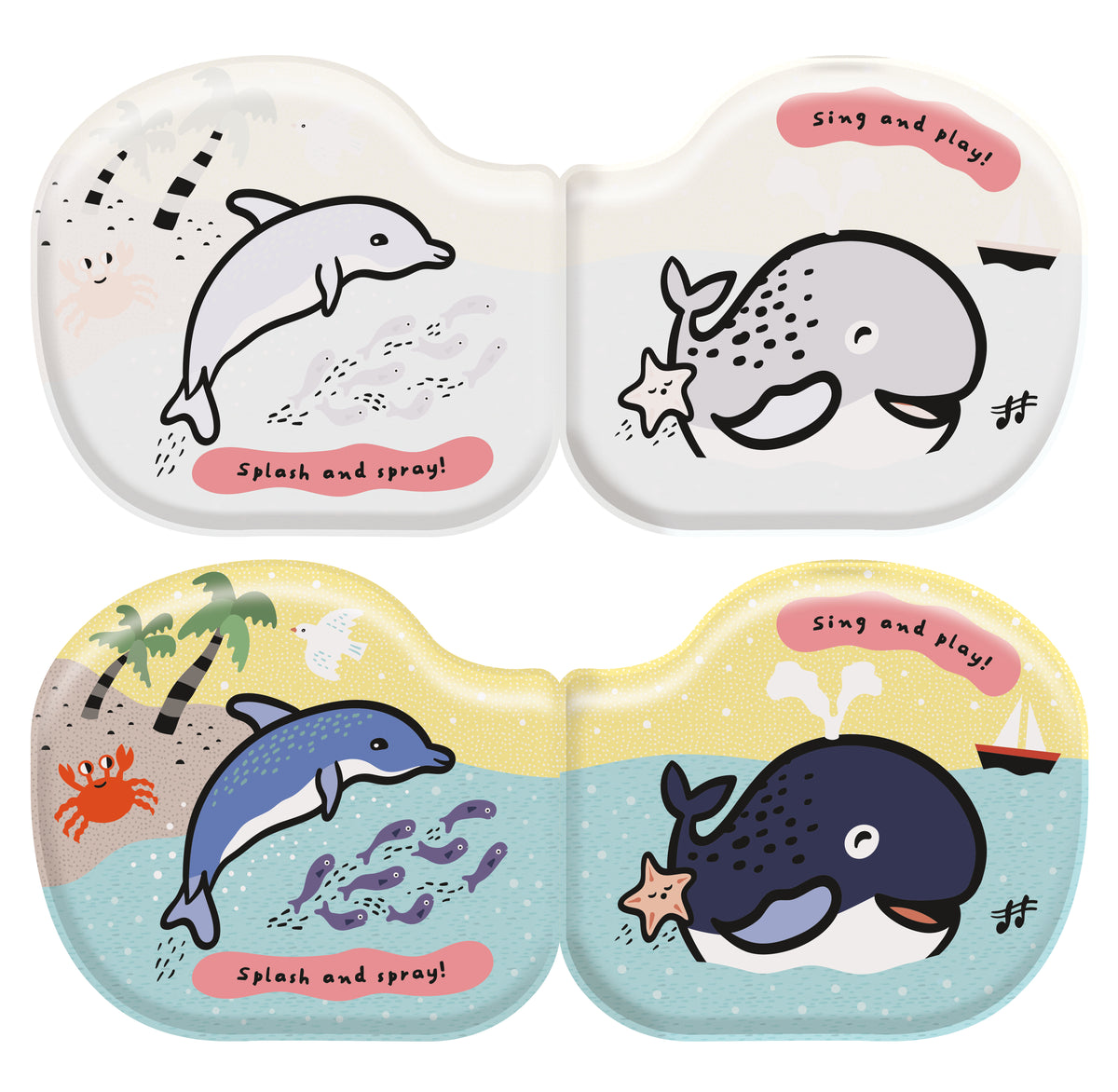 Wee Gallery Colour Change Bath Books - Whale & Friends