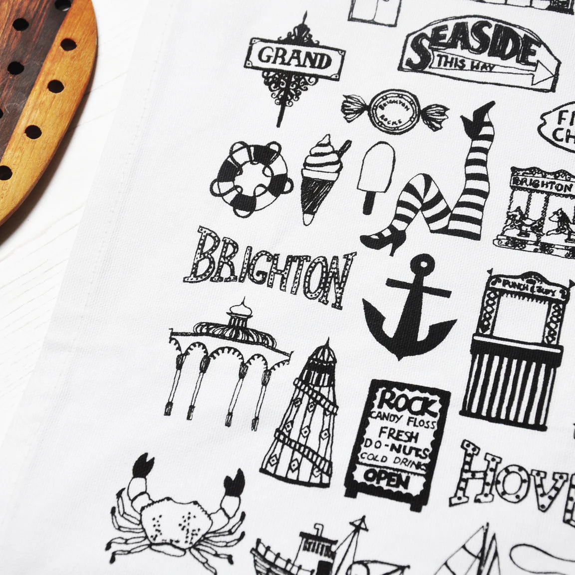 Martha Mitchell - Brighton Illustrated Tea Towels