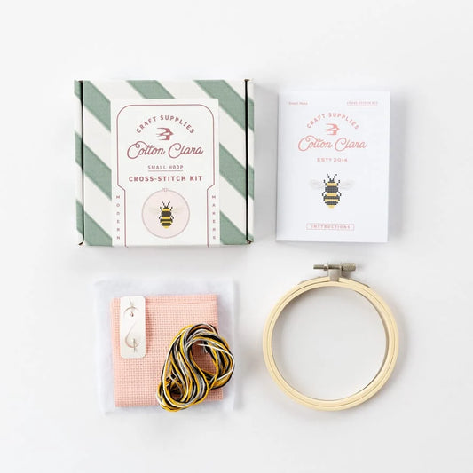 Cotton Clara Bee Cross Stitch Kit