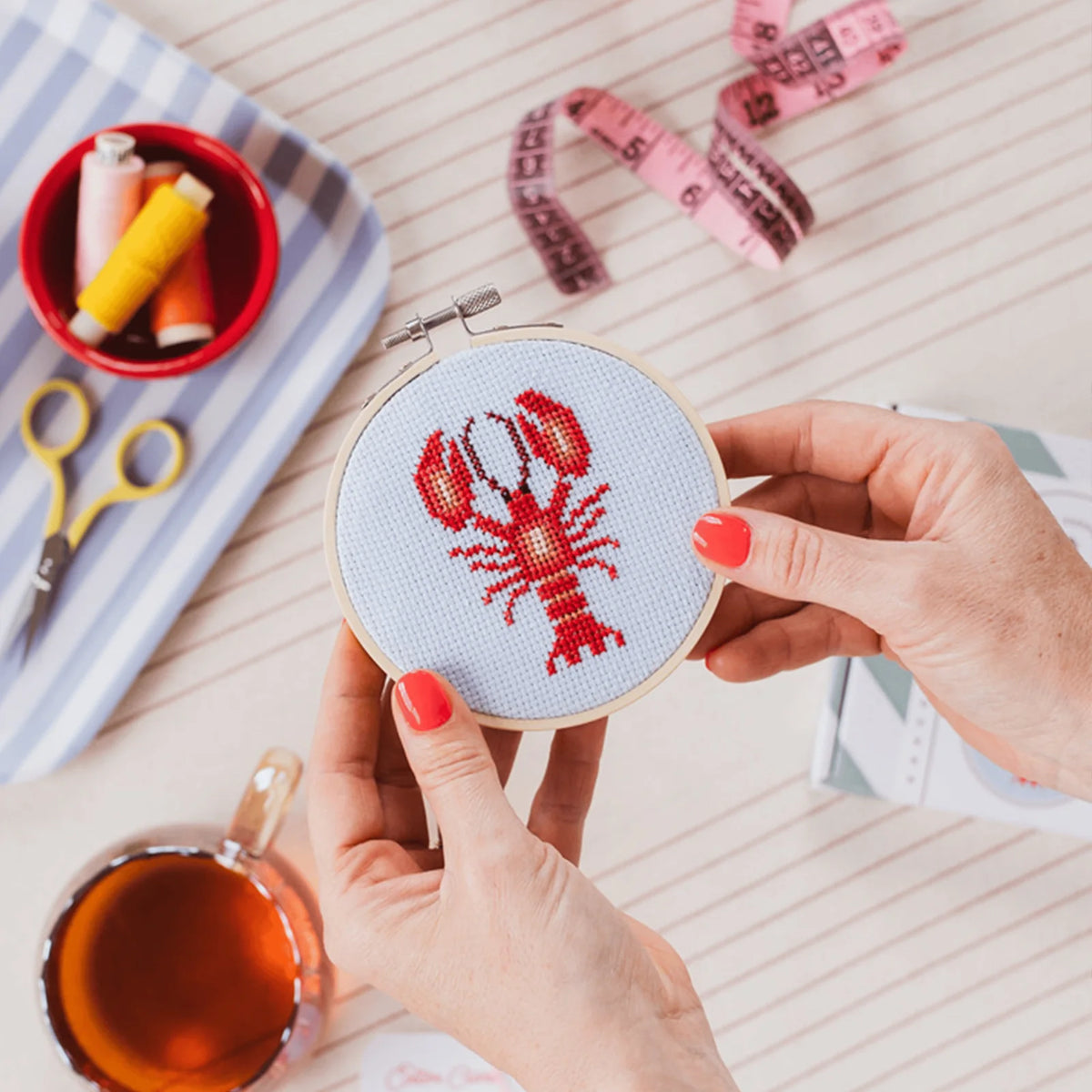 Cotton Clara Lobster Cross Stitch Kit
