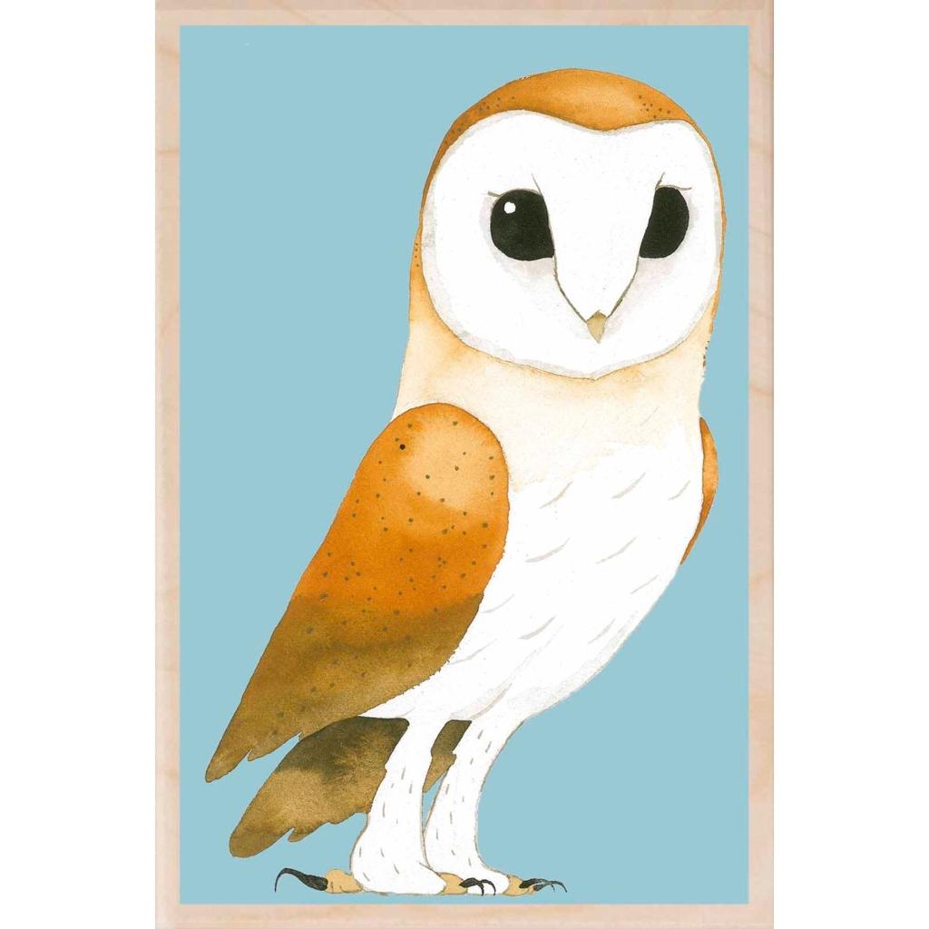 The Wooden Postcard Company Postcard Barn Owl Wooden Postcard (7071708905632)