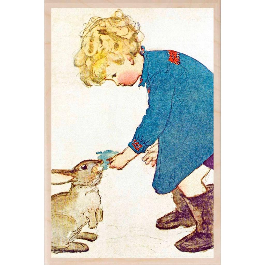 The Wooden Postcard Company Postcard Bunny Wooden Postcard (7078261391520)