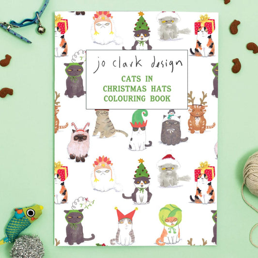 Jo Clark Design Colouring book Cats In Christmas Hats Colouring Book (7858434932984)