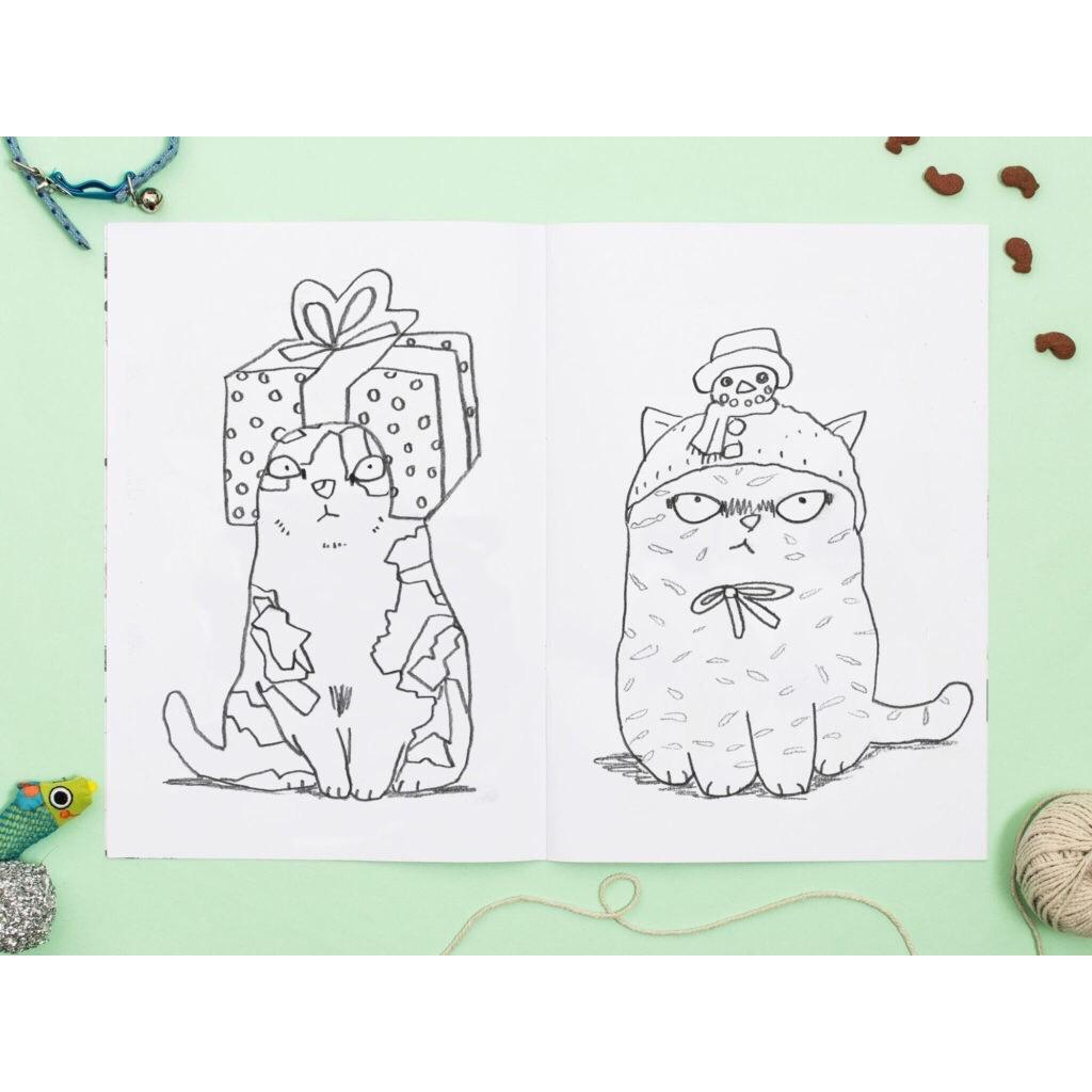Jo Clark Design Colouring book Cats In Christmas Hats Colouring Book (7858434932984)