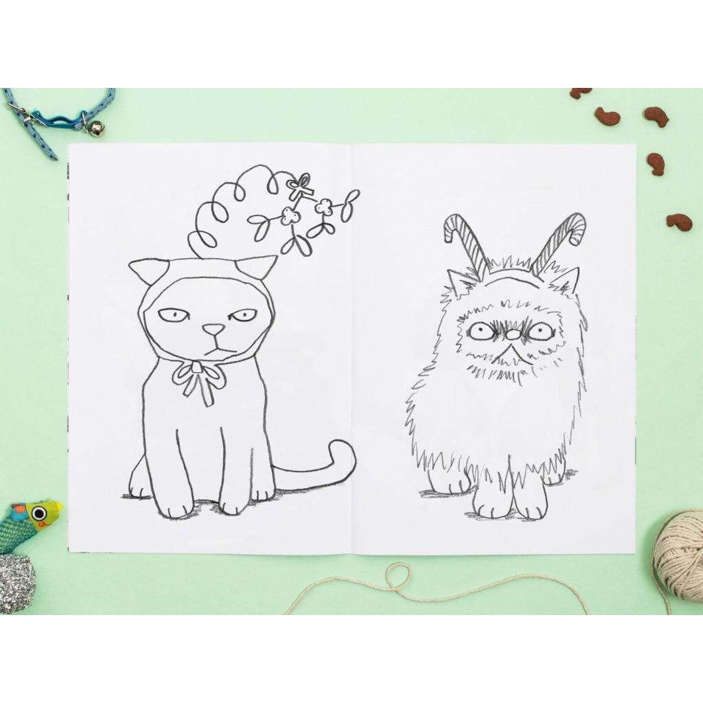 Jo Clark Design Colouring book Cats In Christmas Hats Colouring Book (7858434932984)