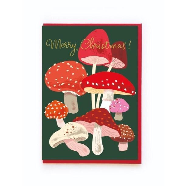 Noi Publishing Christmas Cards Charity Pack Mushroom 5 Christmas Cards & Envelopes (7838790091000)