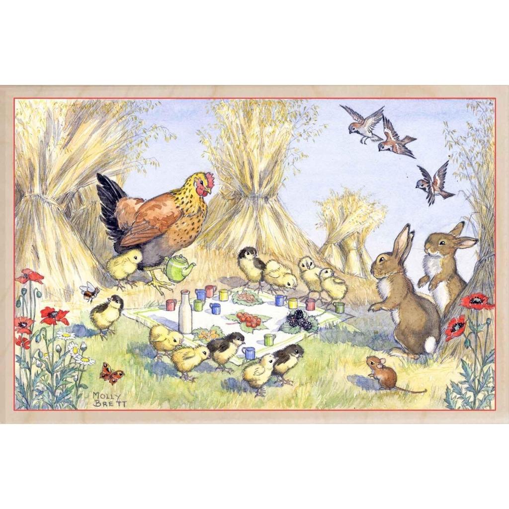 The Wooden Postcard Company Postcard Chick's Picnic Wooden Postcard (6688967229600)