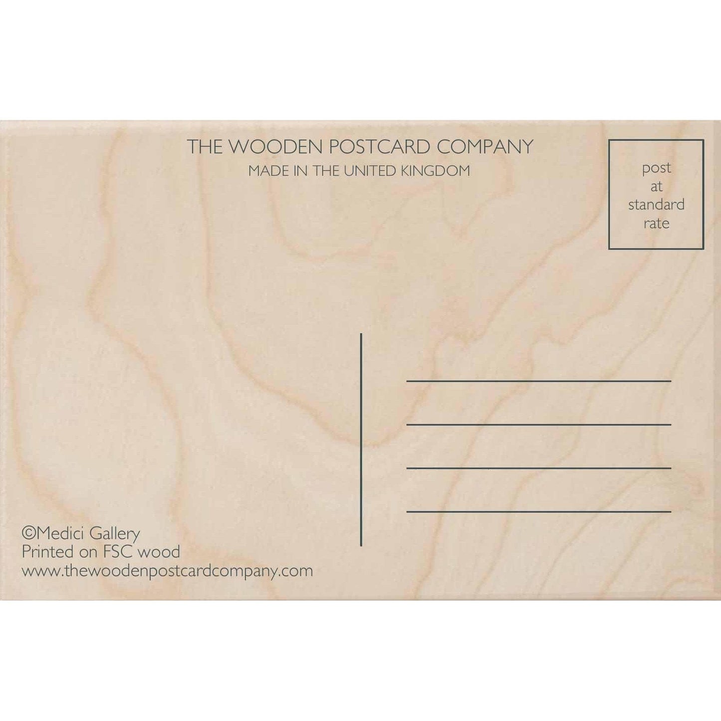The Wooden Postcard Company Postcard Christmas Angel Wooden Postcard (7077426397344)