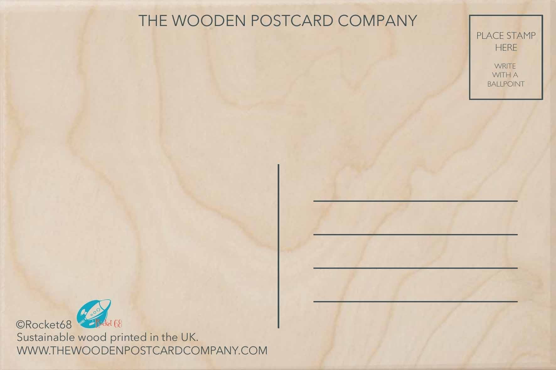 The Wooden Postcard Company Postcard Christmas Daschund Wooden Postcard (7077473222816)
