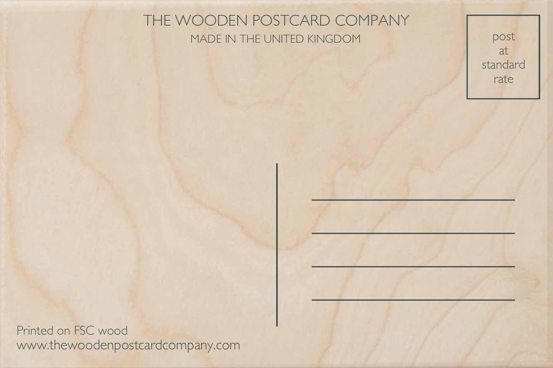 The Wooden Postcard Company Postcard Dinner Time Wooden Postcard (7078260244640)