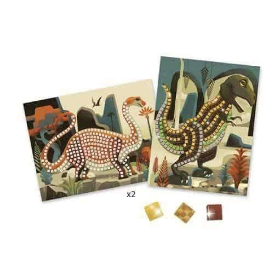 Djeco Dinosaur Mosaics - Wigwam Toys Brighton (4168211333258)