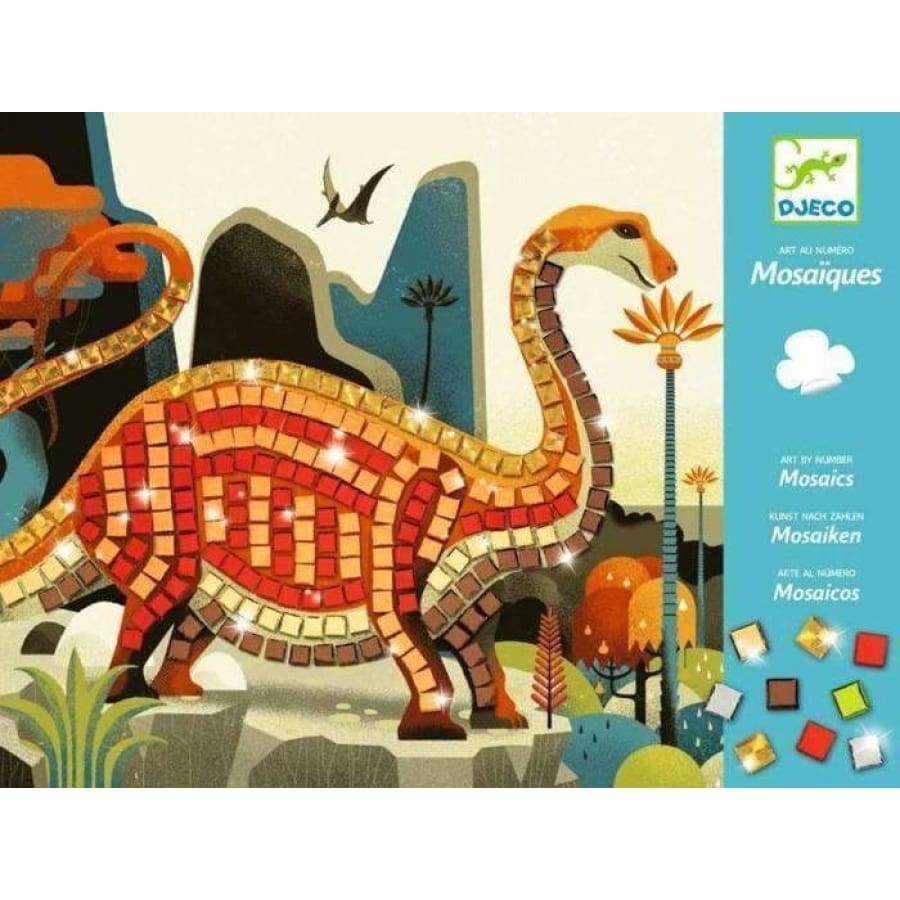 Djeco DJ08899 Dinosaur Mosaics - Wigwam Toys Brighton (4168211333258)