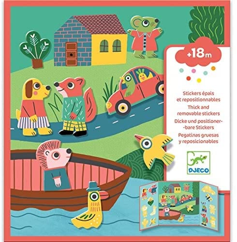 Djeco Art & Craft Kits Djeco DJ09071 Create with Stickers Animals (7492820828408)