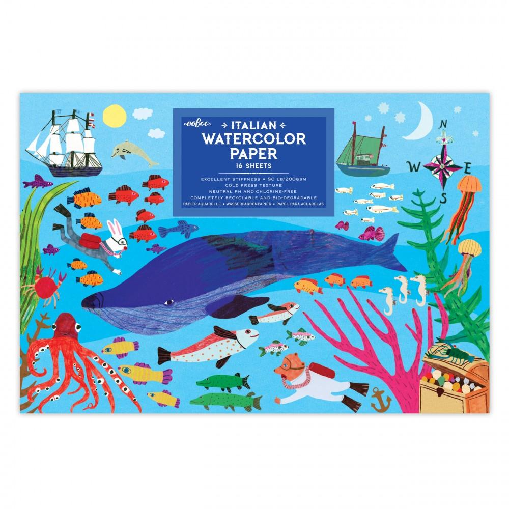 eeBoo In The Sea Italian Watercolour Paper - Wigwam Toys Brighton (5855519309984)