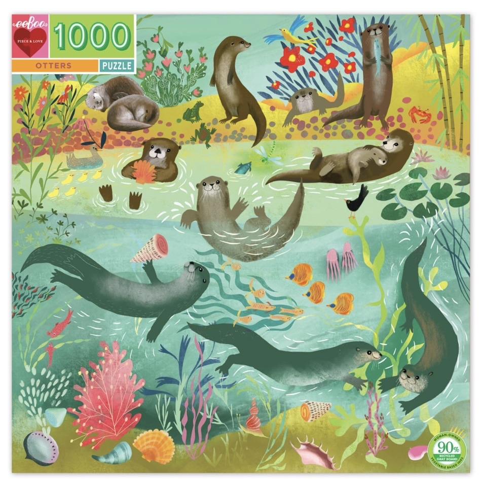 eeBoo Otters 1000 Piece Jigsaw Puzzle - Wigwam Toys Brighton (5566747607200)