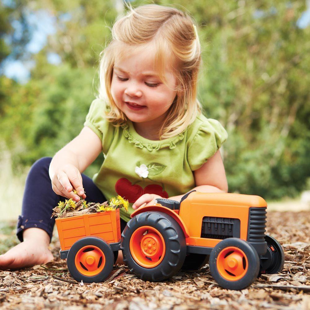 Orange Tractor - Green toys - Wigwam Toys Brighton (5360777199776)