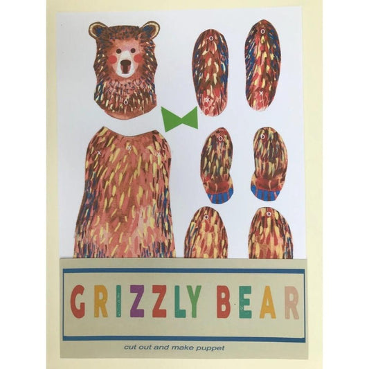 Wini-Tapp Cut Out Animals Grizzly Bear Cut Out and Mke Puppet (7845554094328)