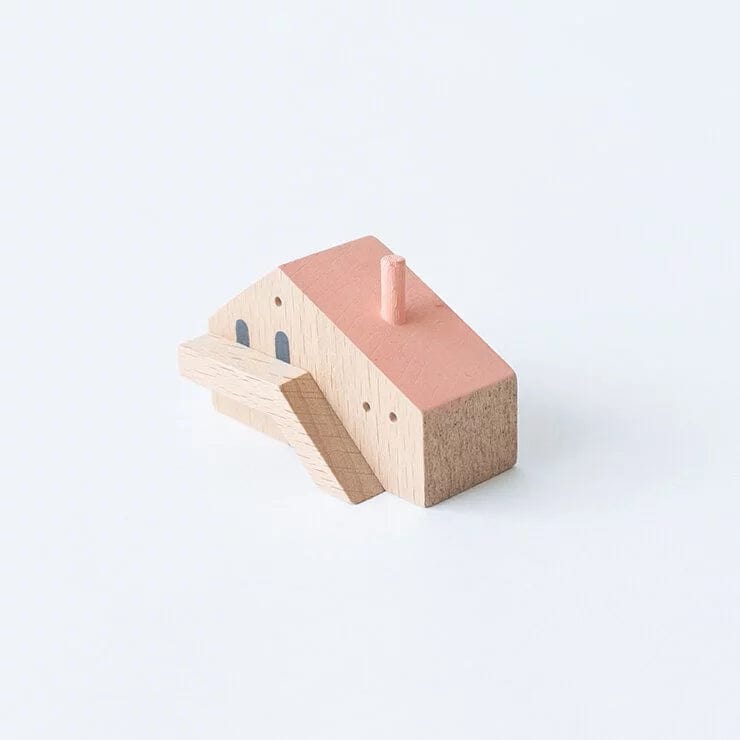 Eguchi Toys Wooden toy Landscape Blocks Pink House (7893119303928)