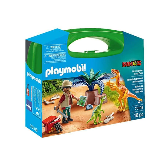 Playmobil 70108 Dino Explorer Carry Case Wigwam Toyshop (4465463689354)