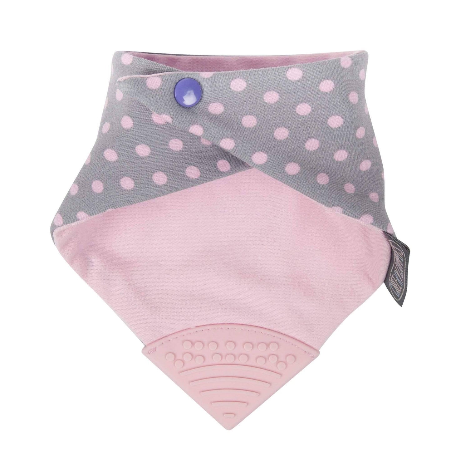 Cheeky Chompers Teething Toy Polka Dot Pink Neckerchew (7563641225464)