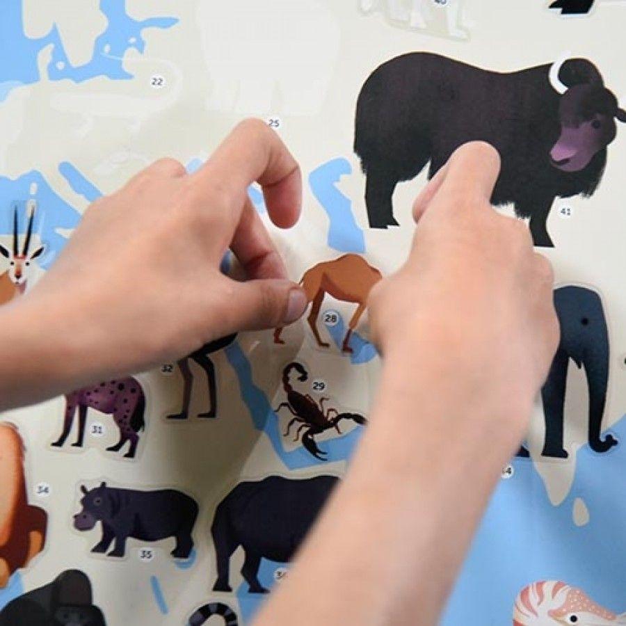 Poppik Discovery Stickers Animals of the World - Wigwam Toys Brighton (5423804022944)