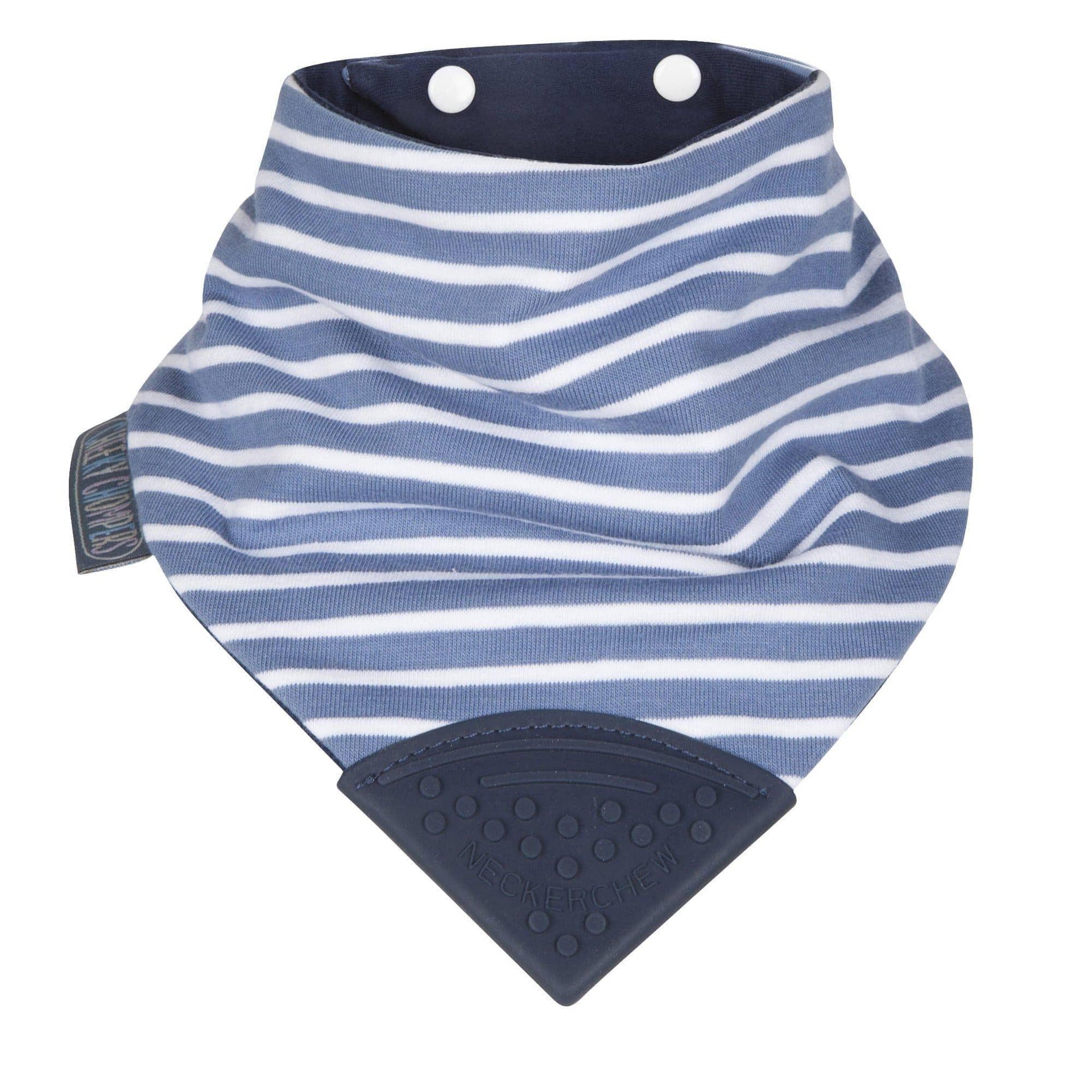 Cheeky Chompers Teething Toy Preppy Stripes Neckerchew (7563683660024)