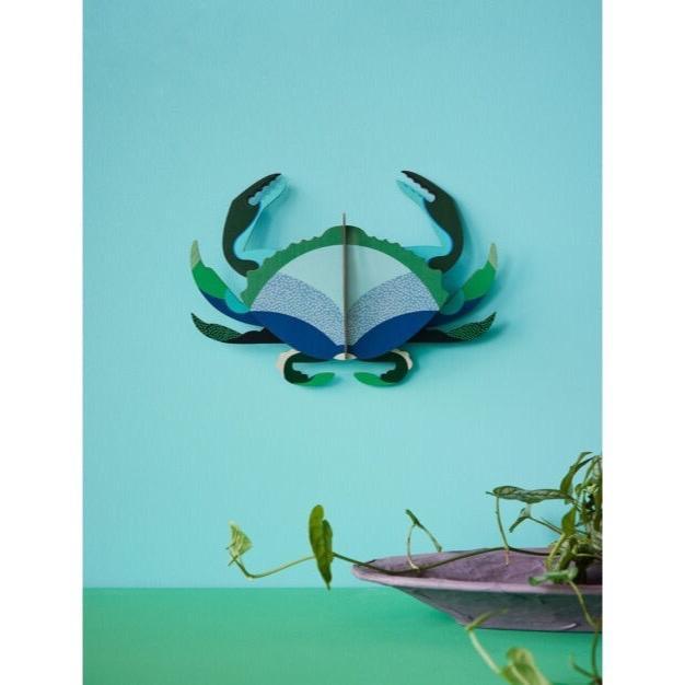 studio ROOF 3D Model Kit studio ROOF Aquamarine Crab Wall Decoration (7728255664376)