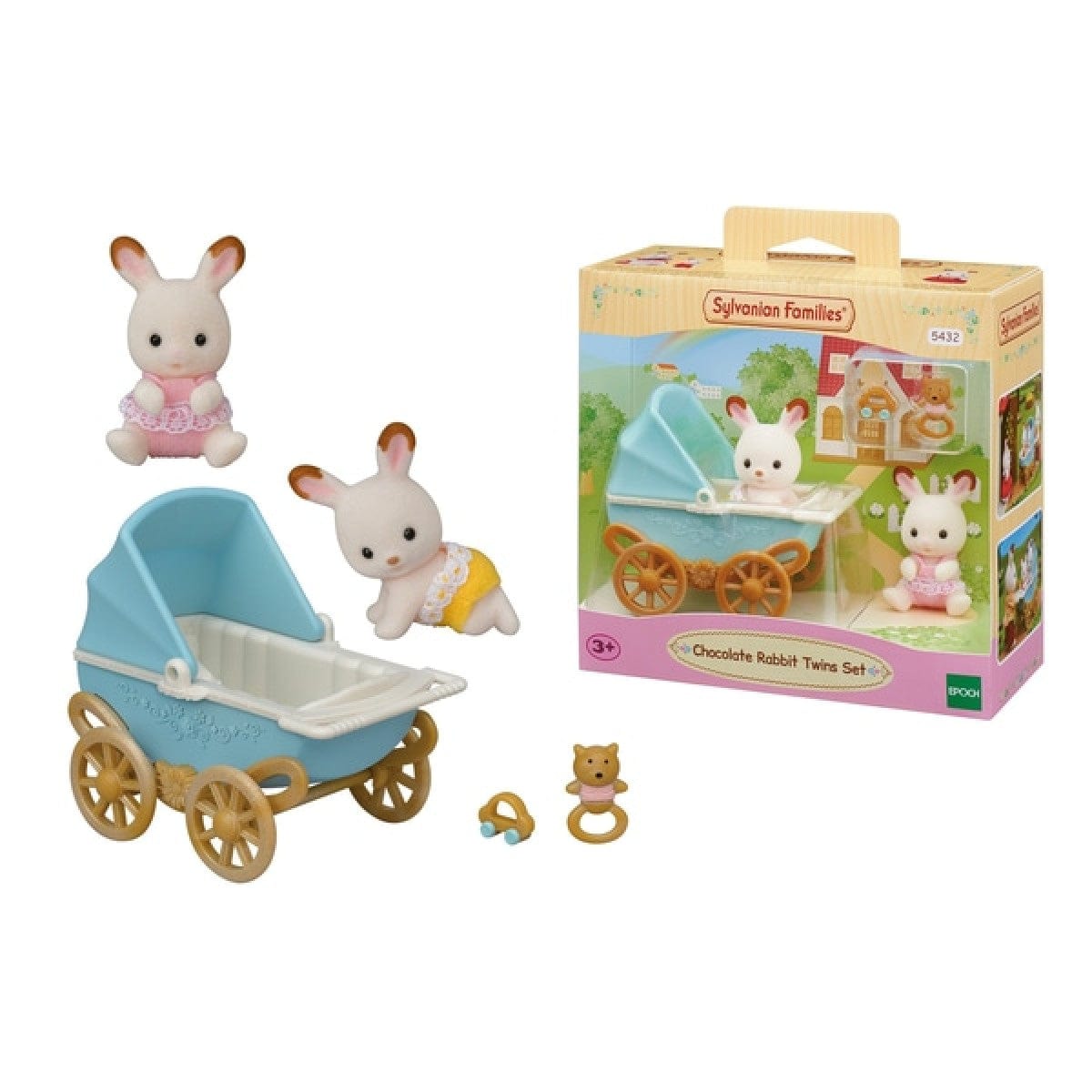 Epoch Sylvanian Families Sylvanian Families Chocolate Rabbit Twins Set (4559049687178)