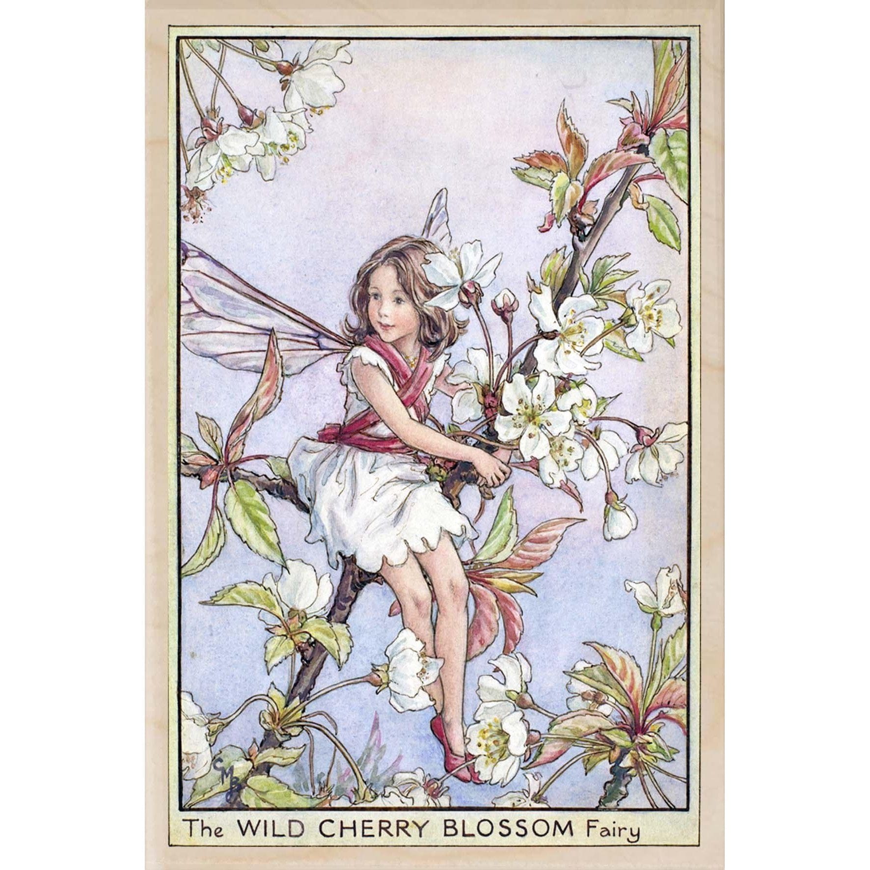 The Wooden Postcard Company Postcard Wild Cherry Blossom Fairy Wooden Postcard (7069857906848)