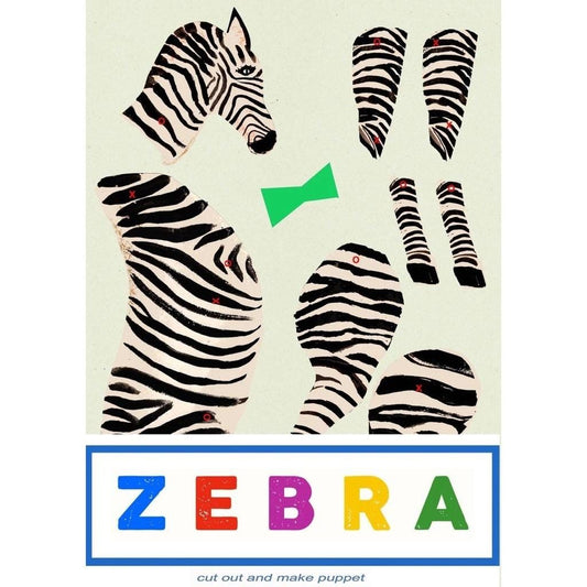 Wini-Tapp Cut Out Animals Zebra Cut Out and Make Puppet (7845535875320)